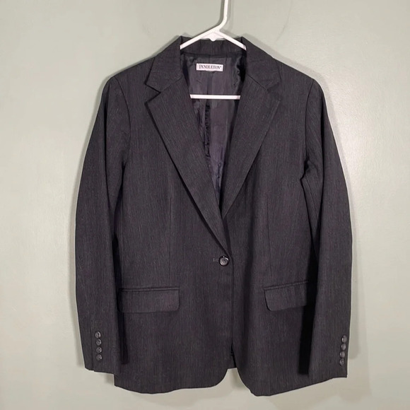 Pendleton One Button 100% Virgin Wool Blazer Grey size 18 - Picture 1 of 8